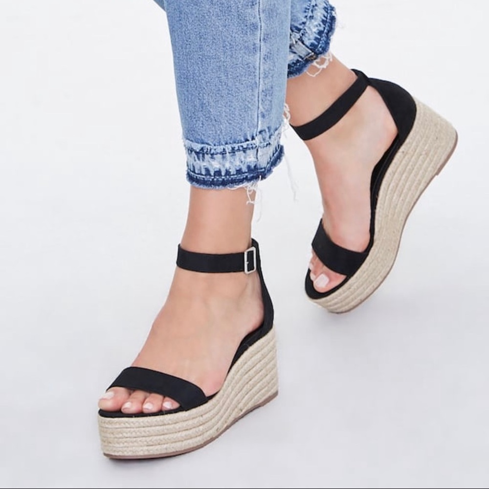 Platform espadrille wedges
